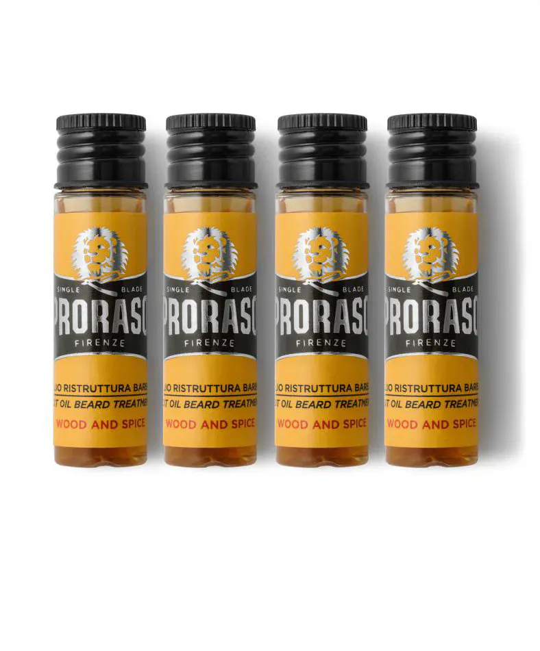 Proraso Hot Oil Beard Treatment Wood & Spice 4 x 17ml, view 2