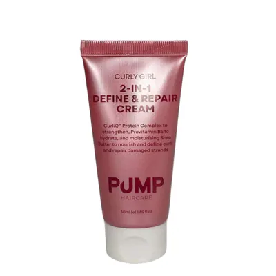 Pump Haircare Curly Girl 2 In 1 Define & Repair Cream Travel Size 50ml