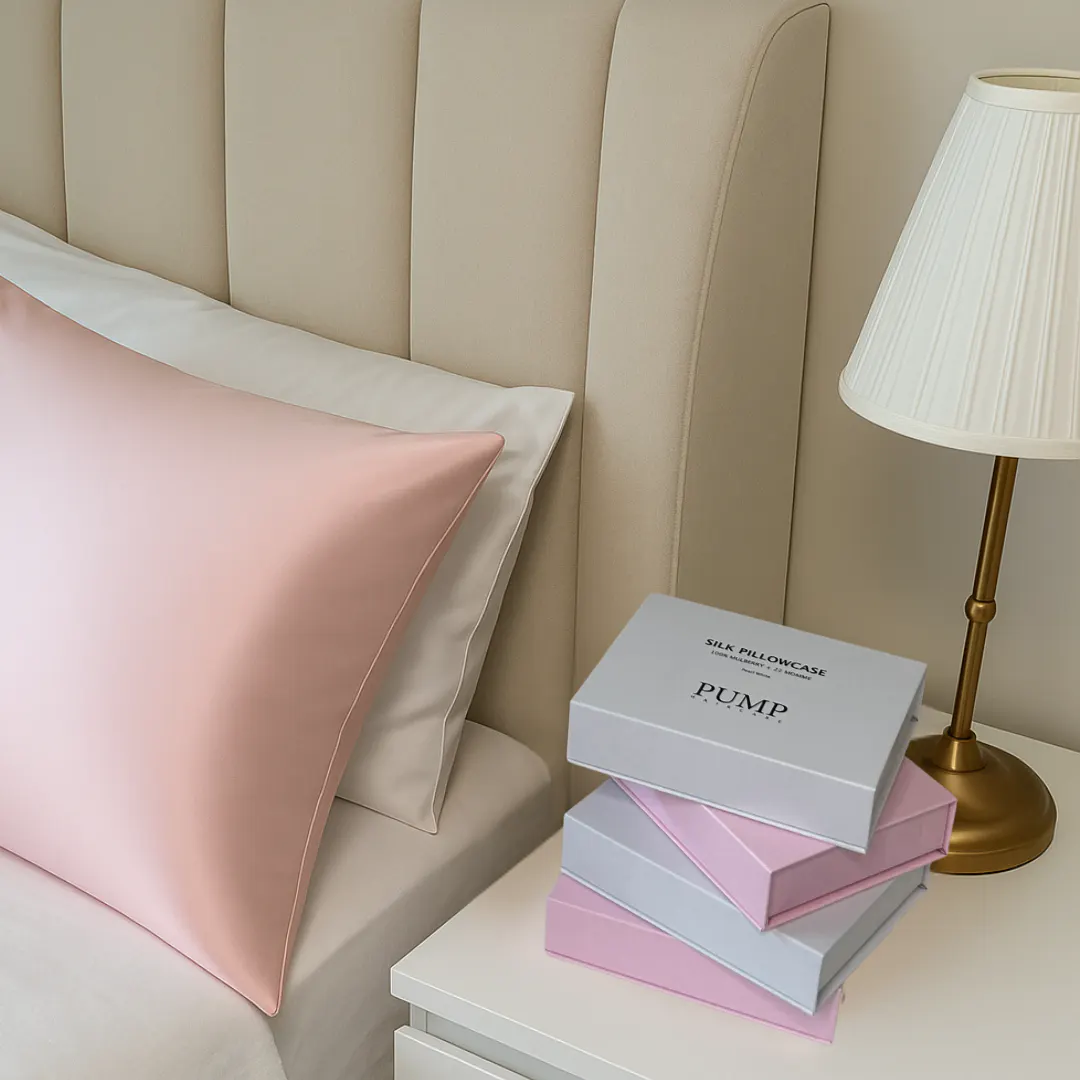 Pump Haircare Mulberry Silk Pillow Case - Soft Pink, view 4
