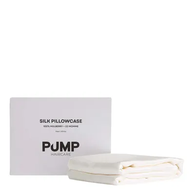 Pump Haircare Mulberry Silk Pillow Case - White