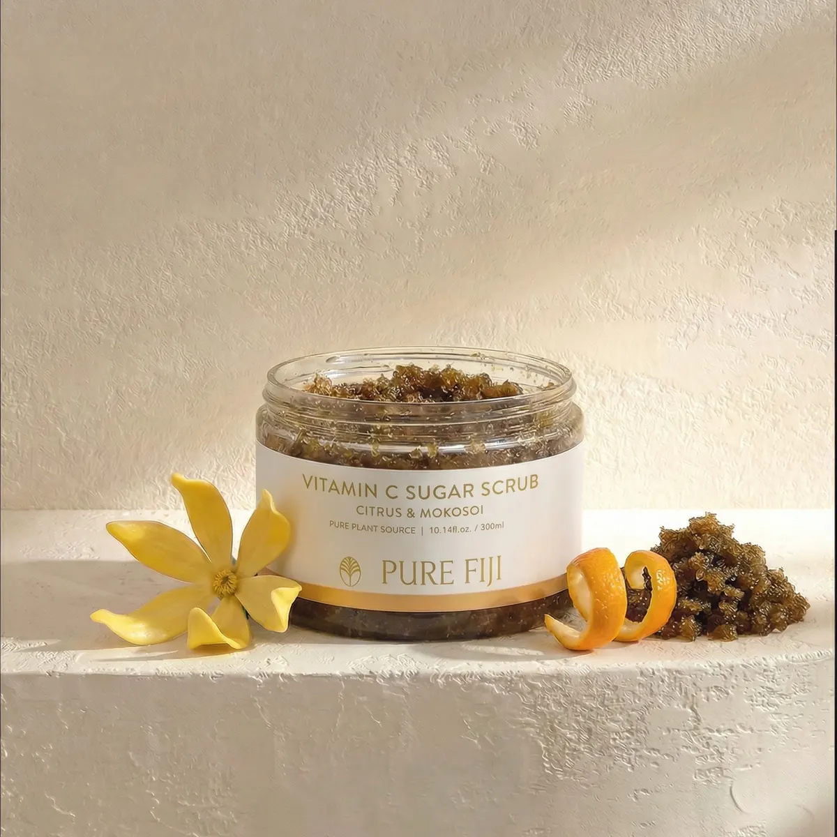 Pure Fiji Coconut Sugar Scrub 300ml - Vitamin C Citrus & Mokosoi, view 2
