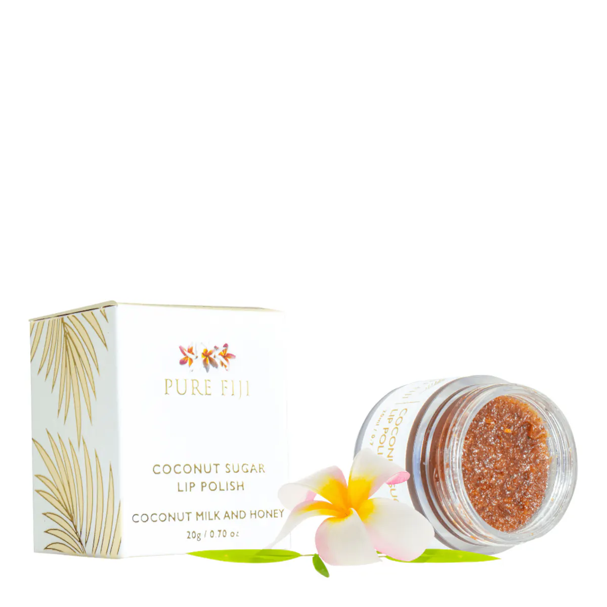 Pure Fiji Coconut Suger Lip Polish Coconut Milk and Honey
