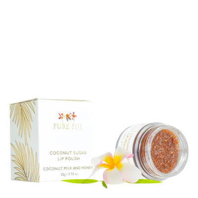 Pure Fiji Coconut Suger Lip Polish Coconut Milk and Honey