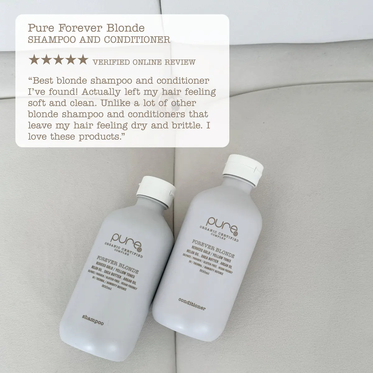 Pure Forever Blonde Shampoo and Conditioner Duo Bundle, view 3