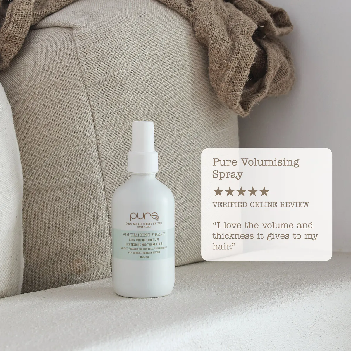 Pure Volumising Spray 200ml, view 3