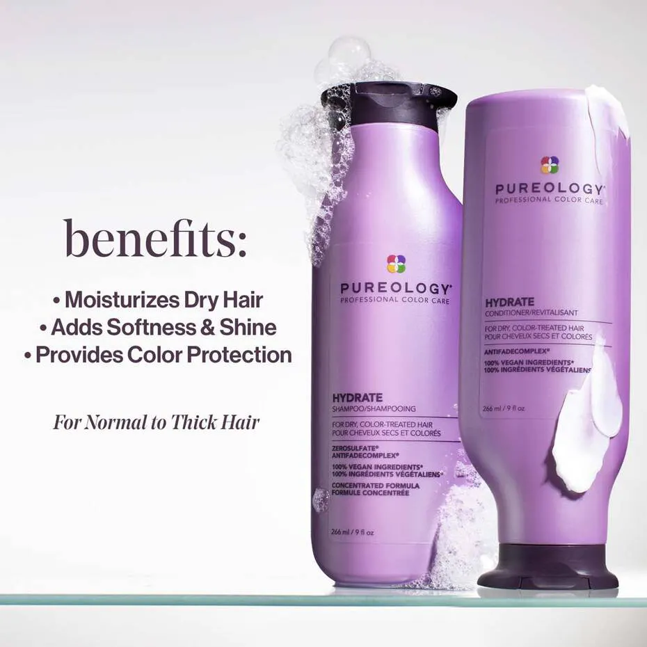 Pureology Hydrate Shampoo and Conditioner 266ml Bundle, view 3