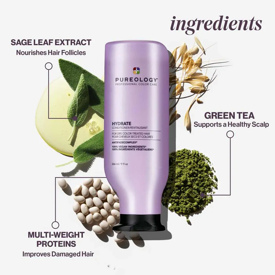 Pureology Hydrate Shampoo and Conditioner 266ml Bundle, view 5