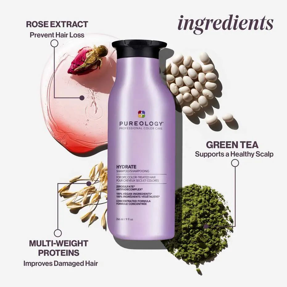 Pureology Hydrate Shampoo and Conditioner 266ml Bundle, view 6