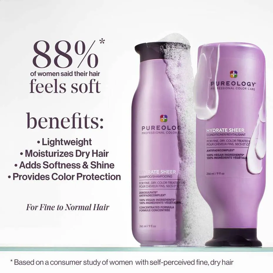 Pureology Hydrate Sheer Shampoo and Conditioner 266ml Bundle, view 6