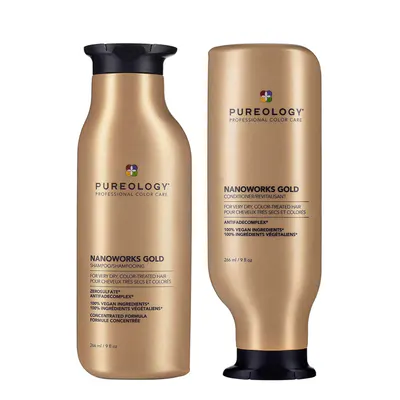 Pureology Nanoworks Gold Shampoo and Conditioner 266ml Bundle