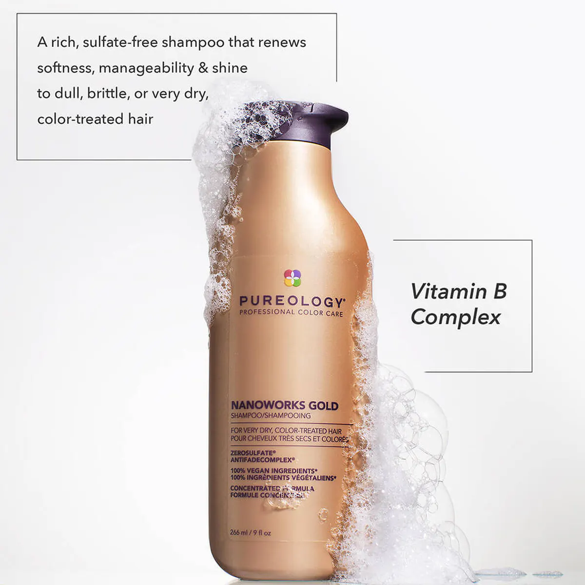 Pureology Nanoworks Gold Shampoo and Conditioner 266ml Bundle, view 6