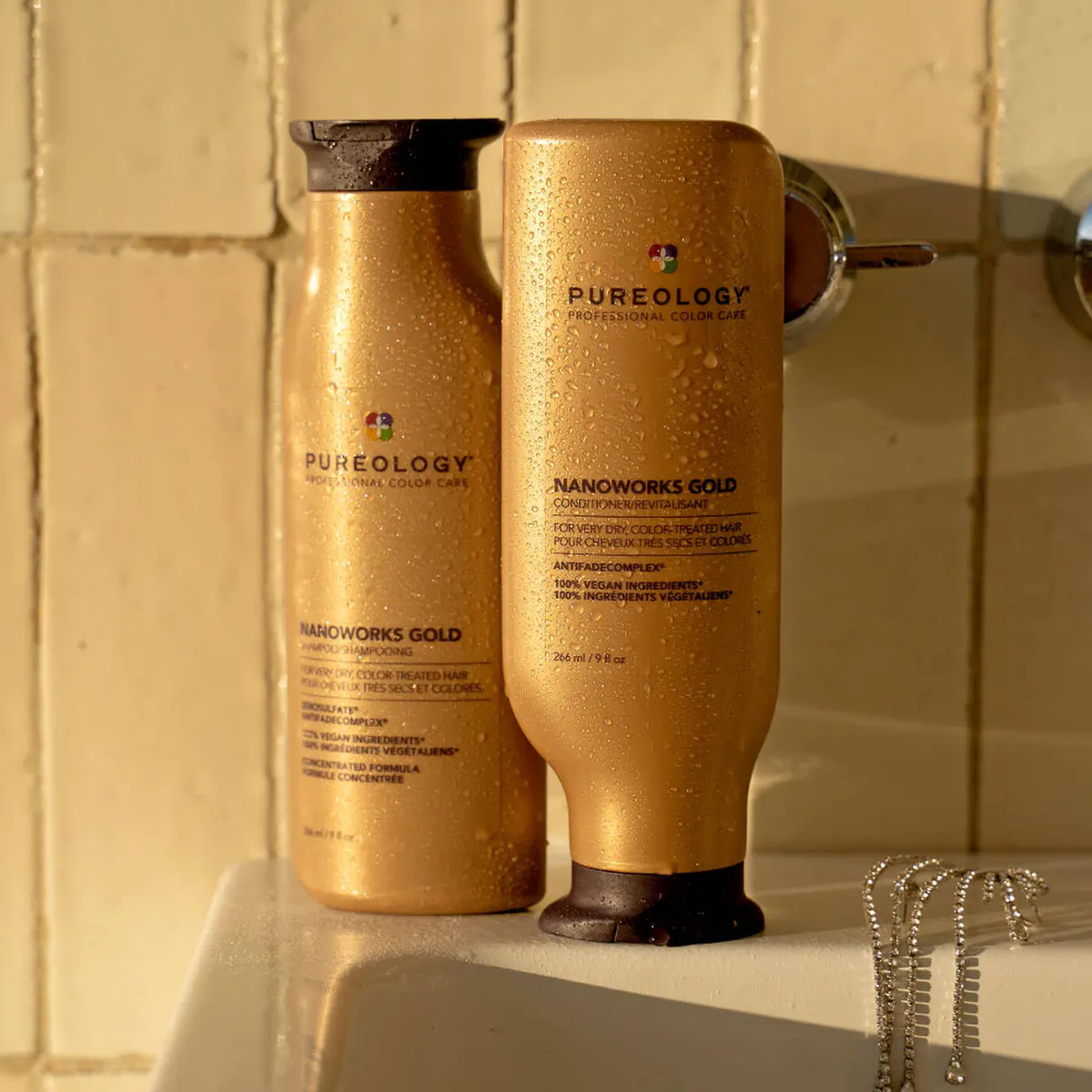 Pureology Nanoworks Gold Shampoo and Conditioner 266ml Bundle, view 8