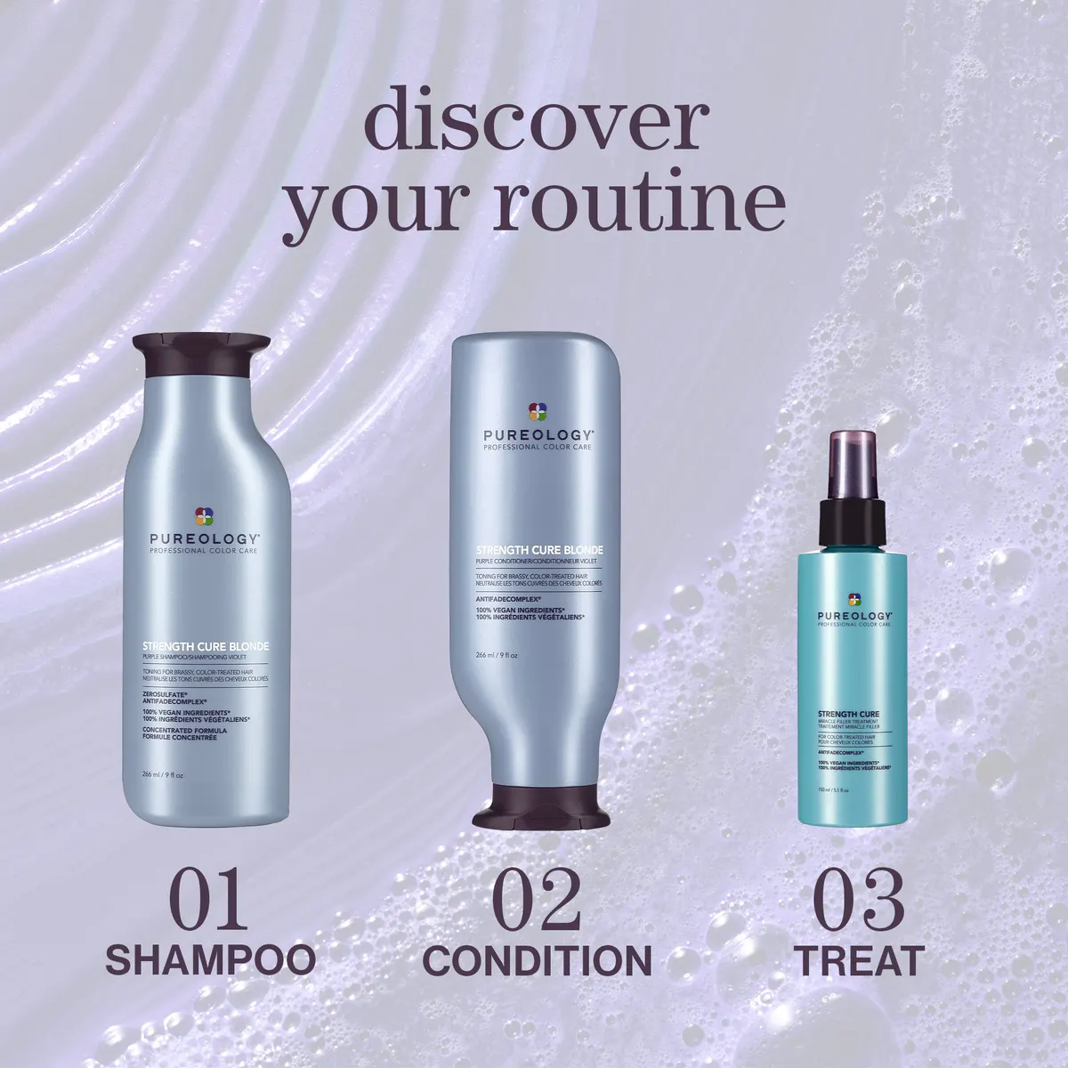 Pureology Strength Cure Blonde Purple Shampoo 266ml, view 6