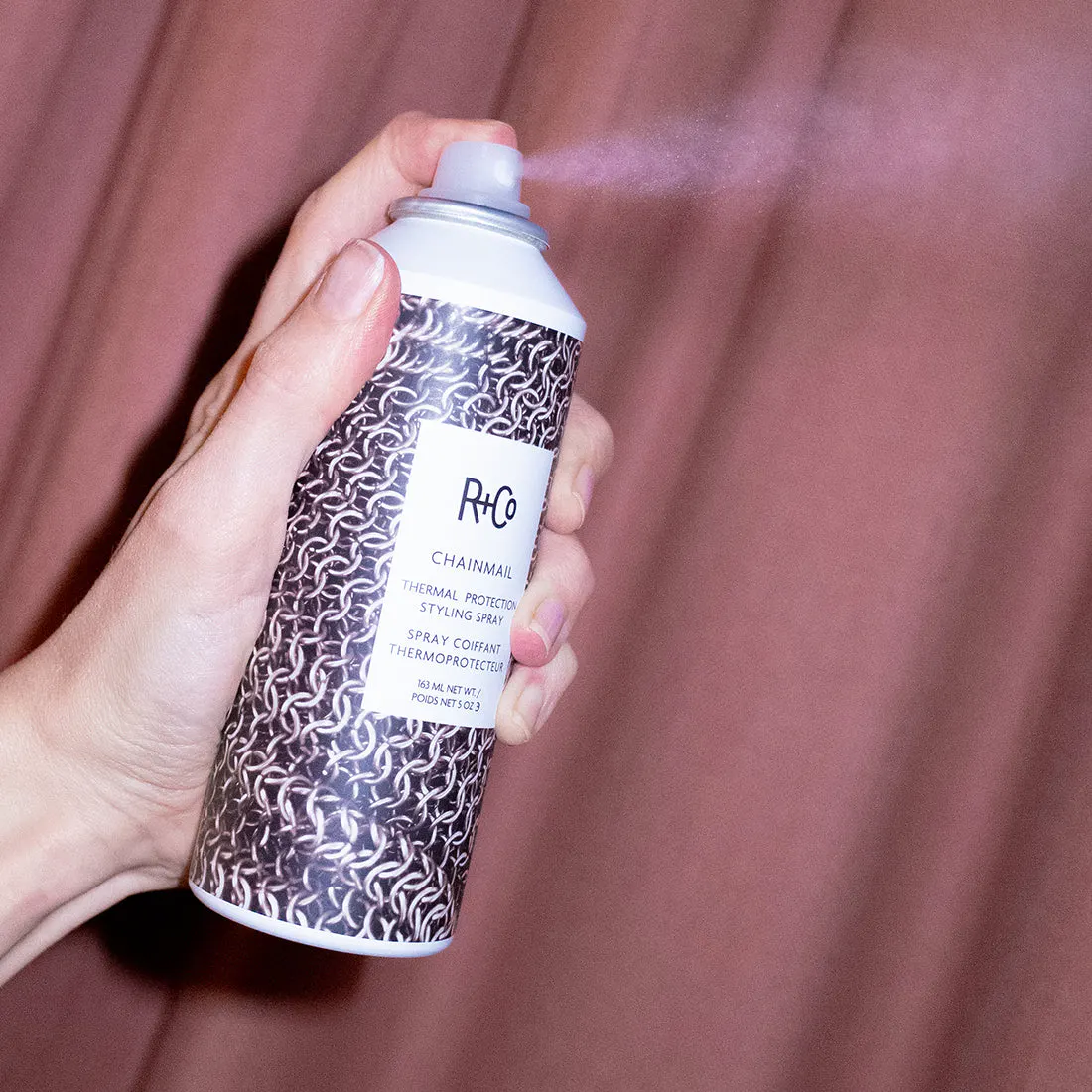 R+Co Chainmail Thermal Protection Styling Spray 163ml, view 3