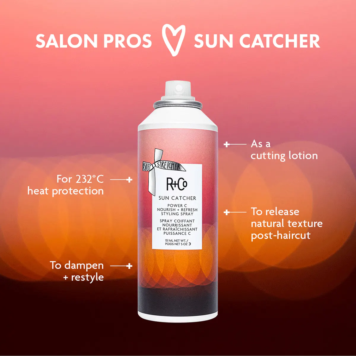 R+Co SUN CATCHER Power C Nourish & Refresh Styling Spray 151ml, view 2