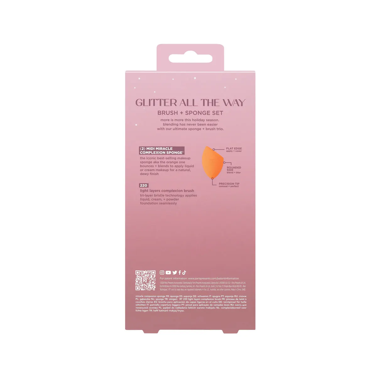 Real Techniques Glitter All The Way Brush & Sponge Pack, view 7