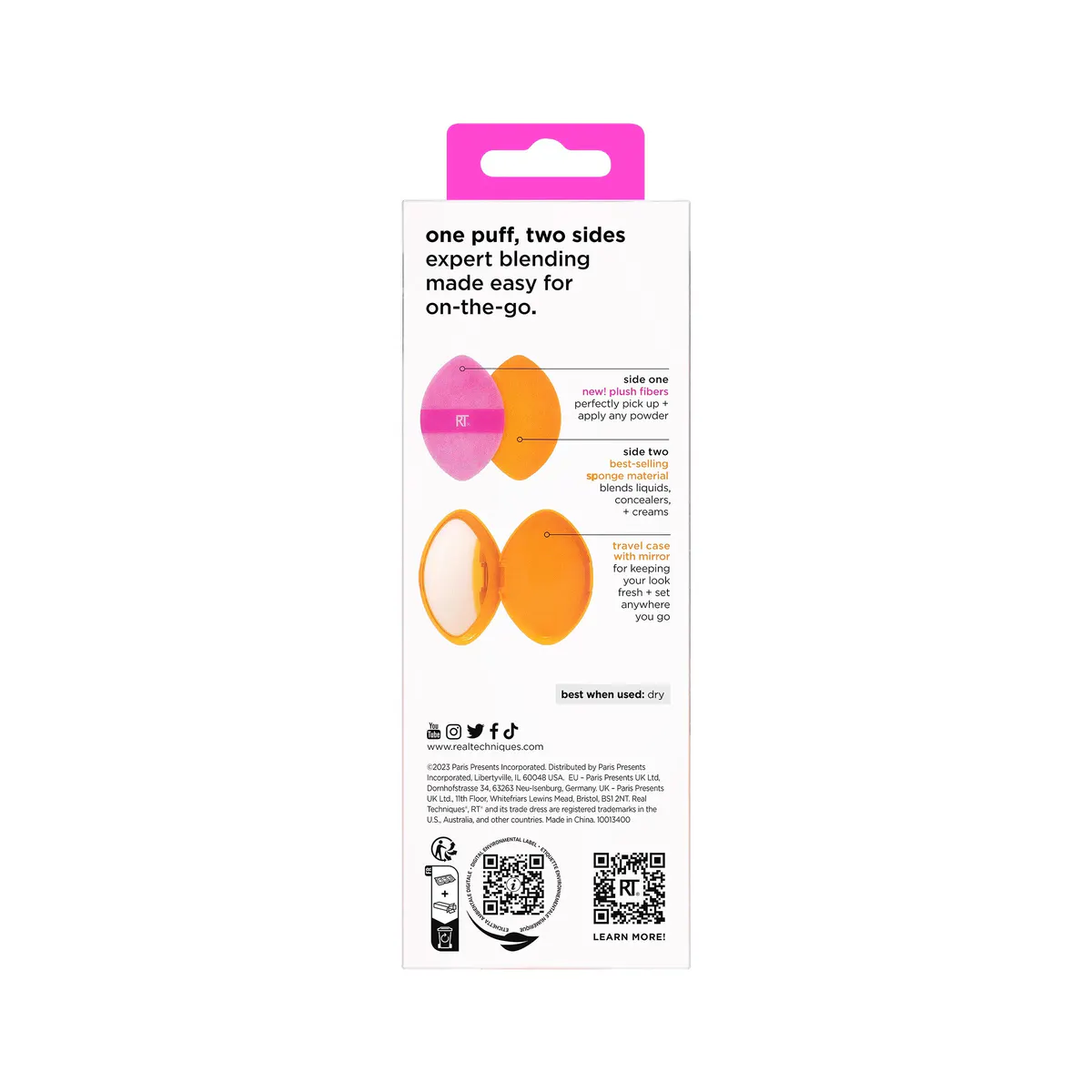 Real Techniques Miracle 2-In-1 Powder Puff & Travel Case, view 6