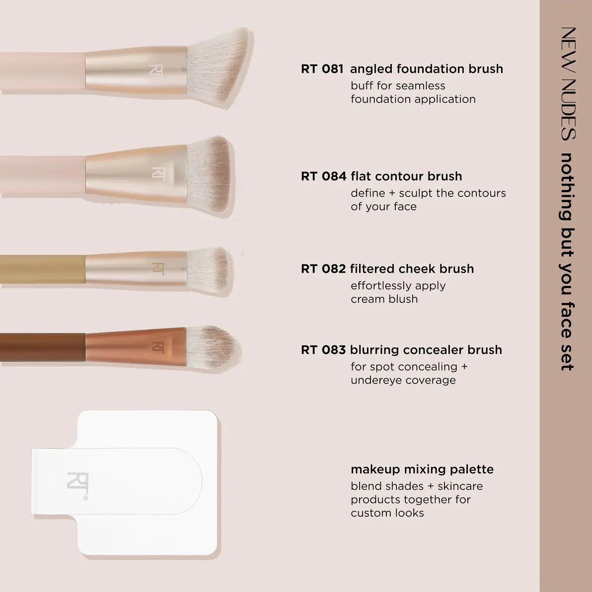 Real Techniques New Nudes Nothing But You Face Set, view 5