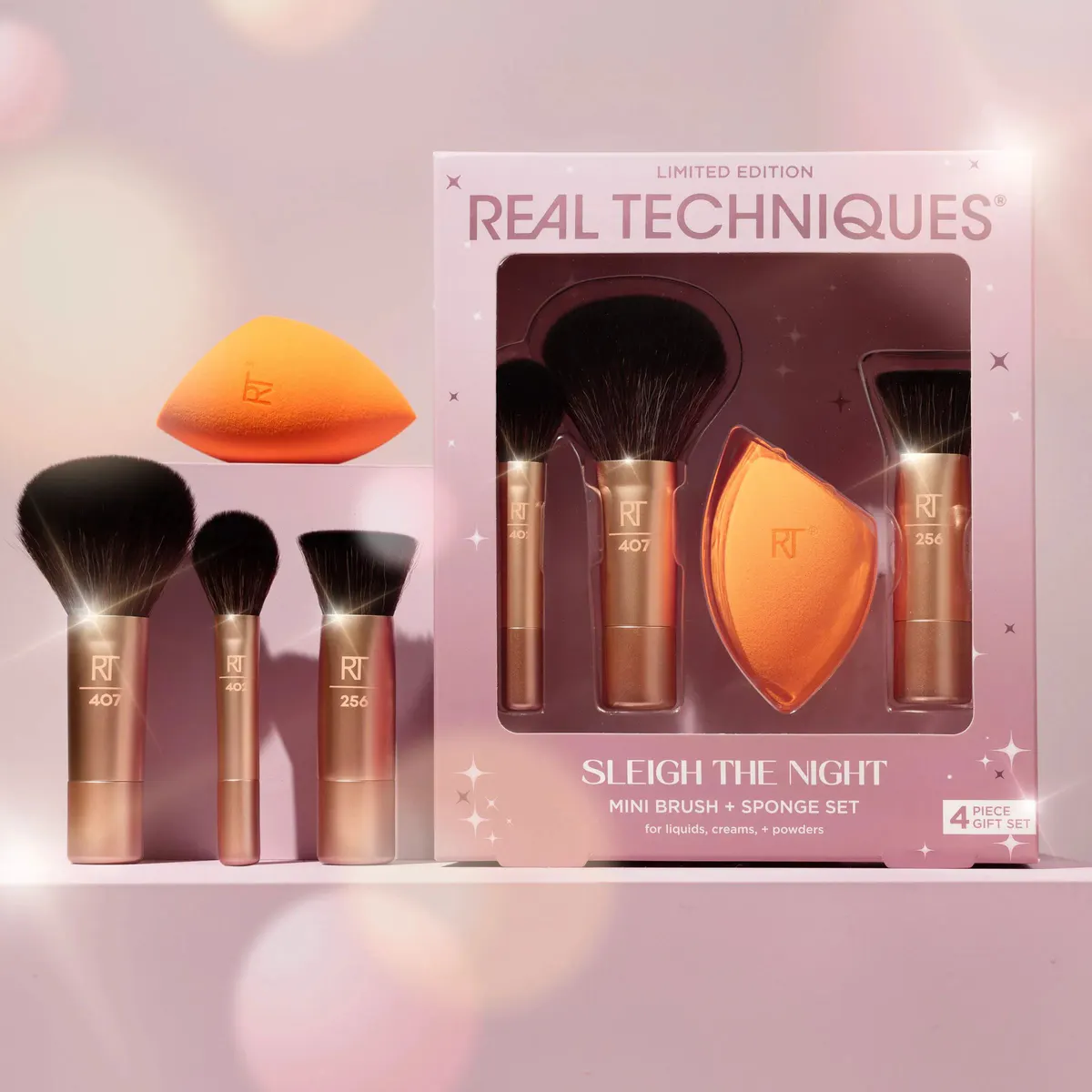 Real Techniques Sleigh The Night Mini Brush & Sponge Pack, view 6