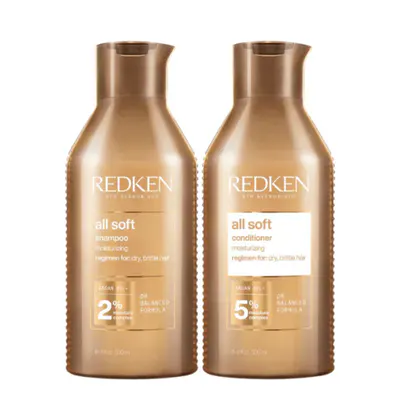 Redken All Soft Shampoo and Conditioner 500ml Bundle