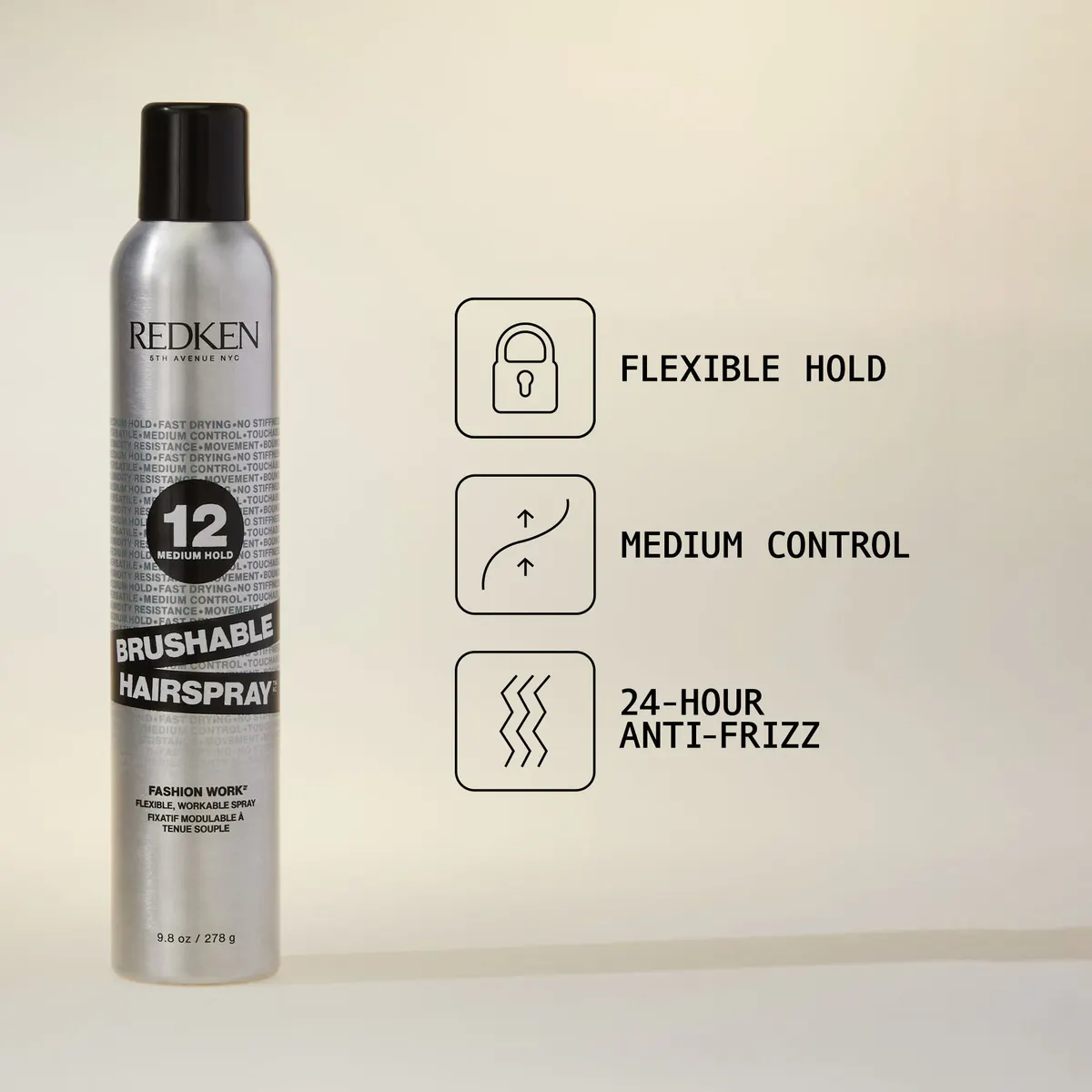 Redken Brushable Hairspray 290g, view 7
