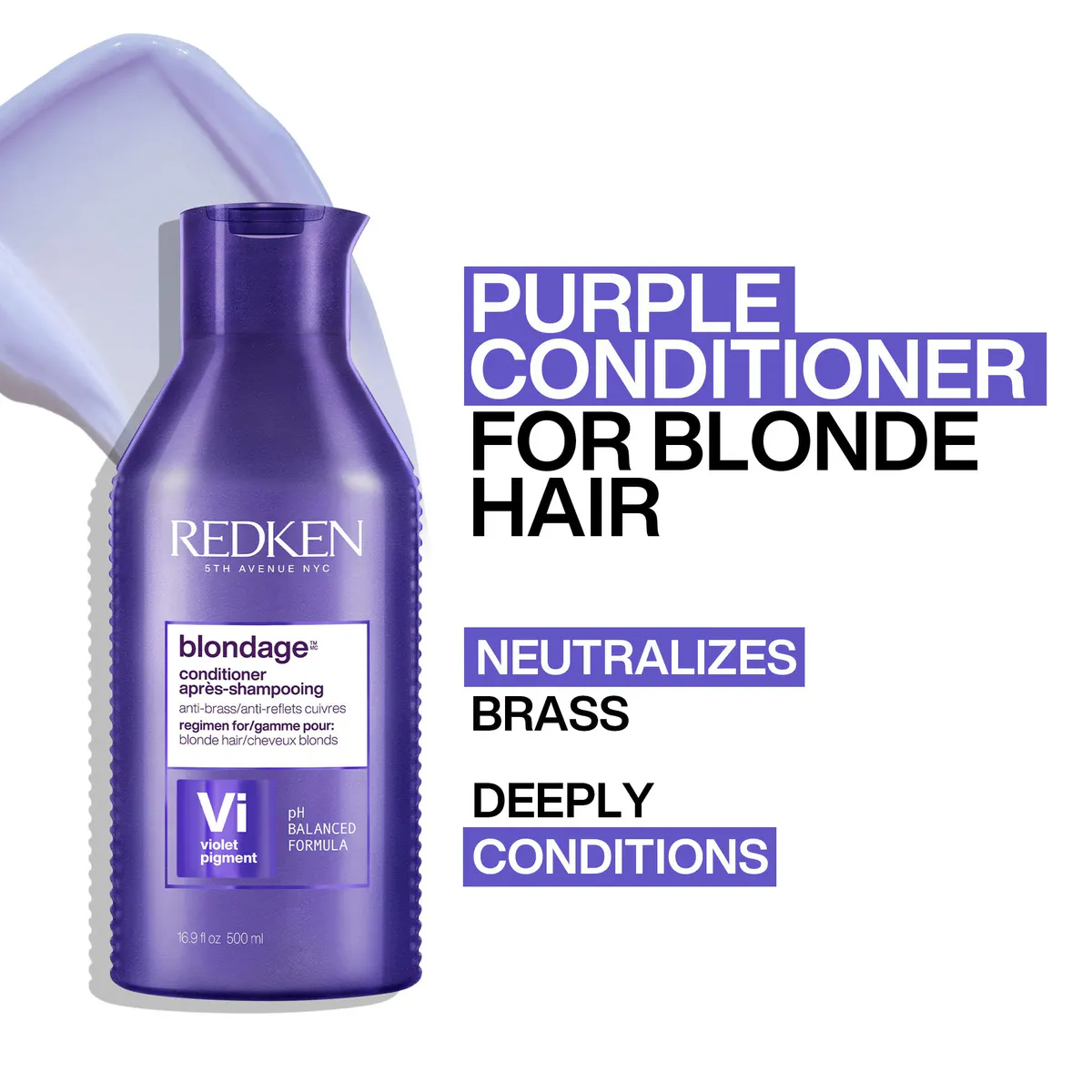 Redken Color Extend Blondage Color Depositing Purple Conditioner 300ml, view 2