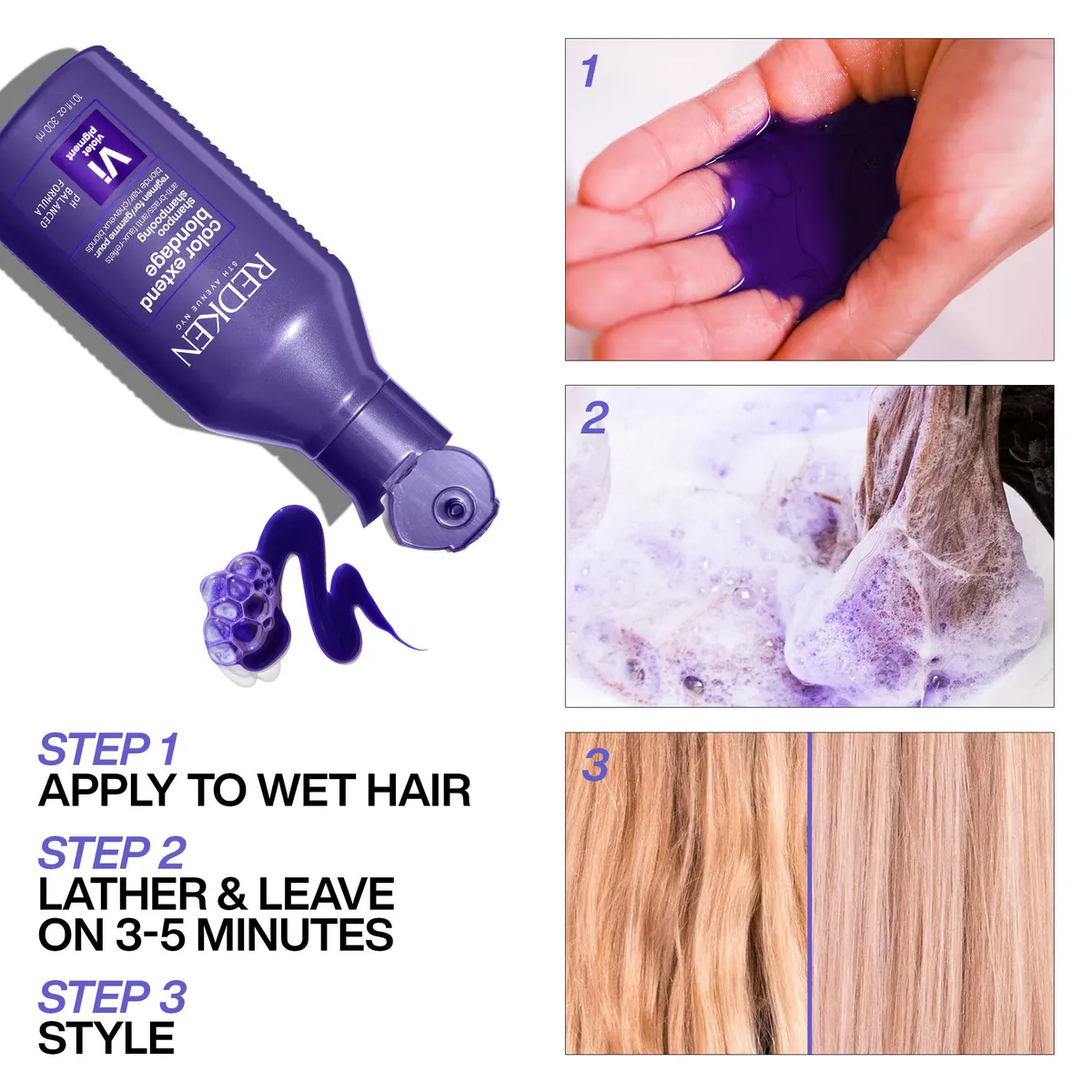 Redken Color Extend Blondage Color Depositing Purple Shampoo 300ml, view 7