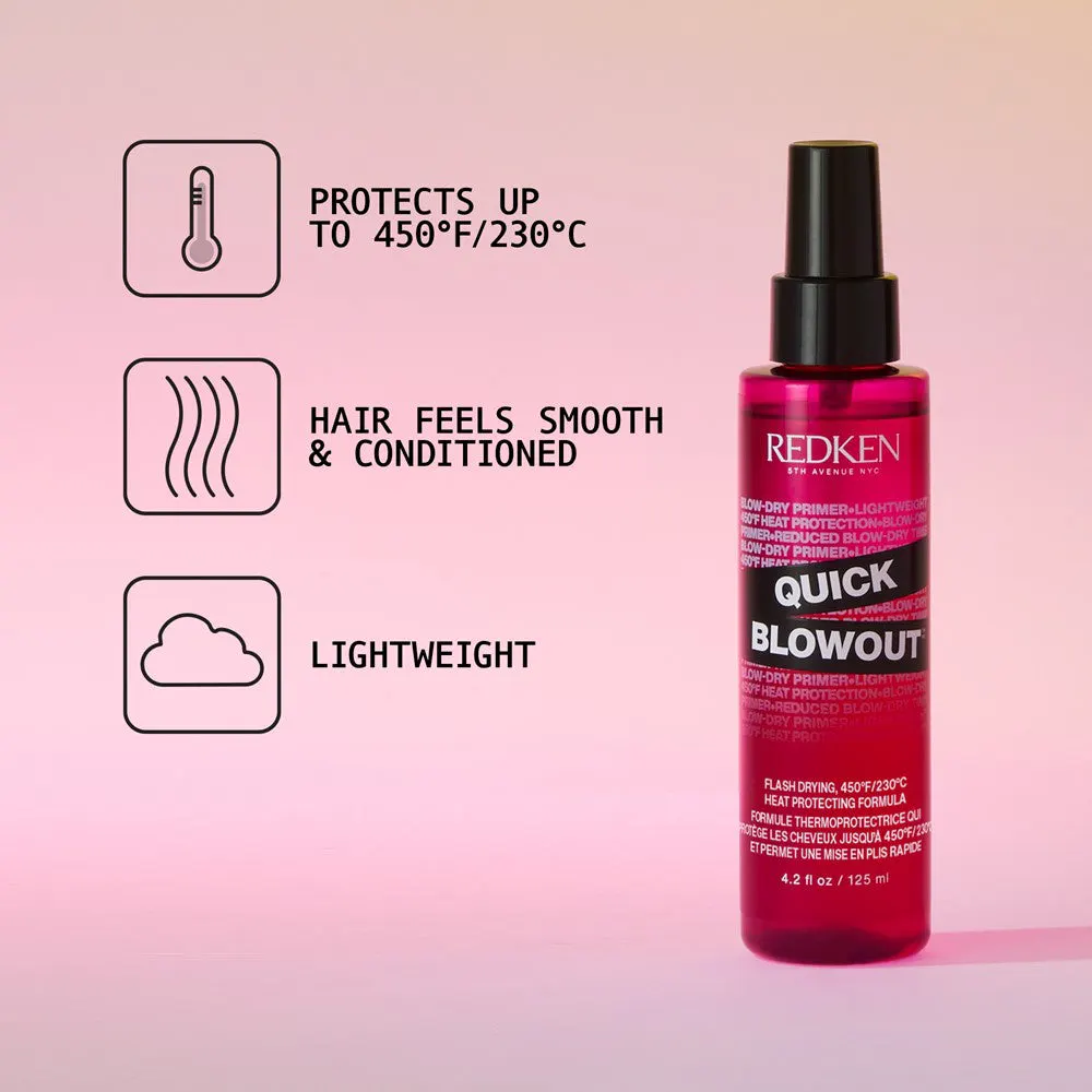 Redken Quick Blowout Lightweight Blow Dry Primer Spray 125ml, view 8