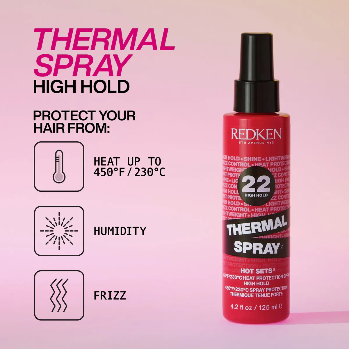 Redken Thermal Spray High Hold 125ml, view 7