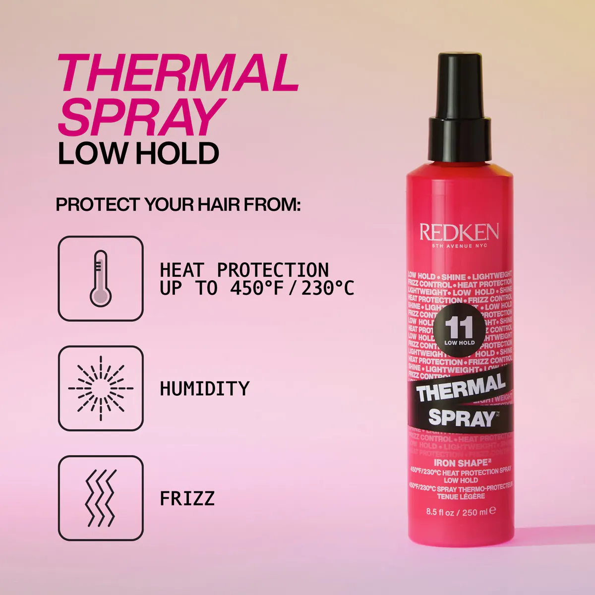 Redken Thermal Spray Low Hold 250ml, view 5