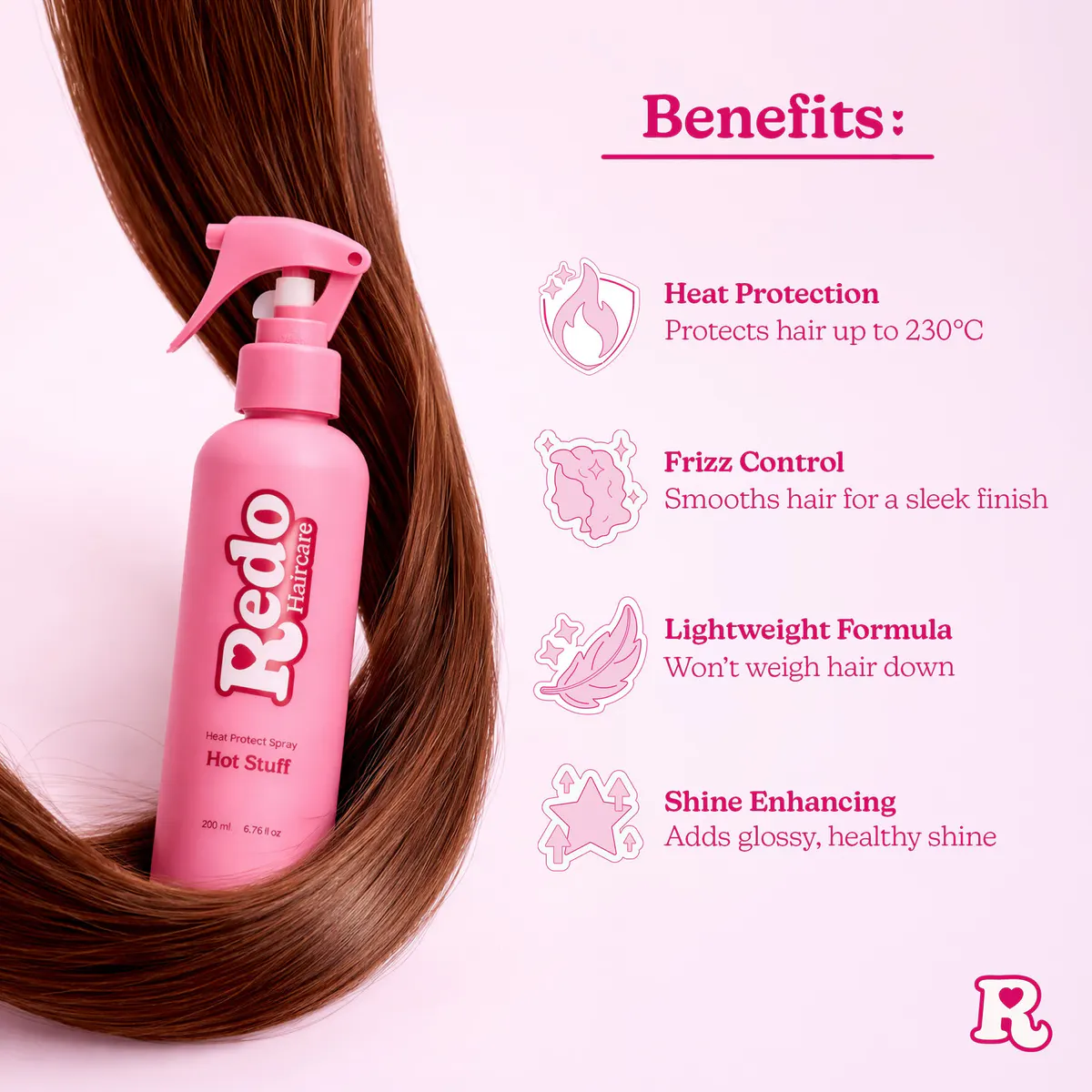 Redo Haircare Hot Stuff Heat Protect Spray 200ml, view 3