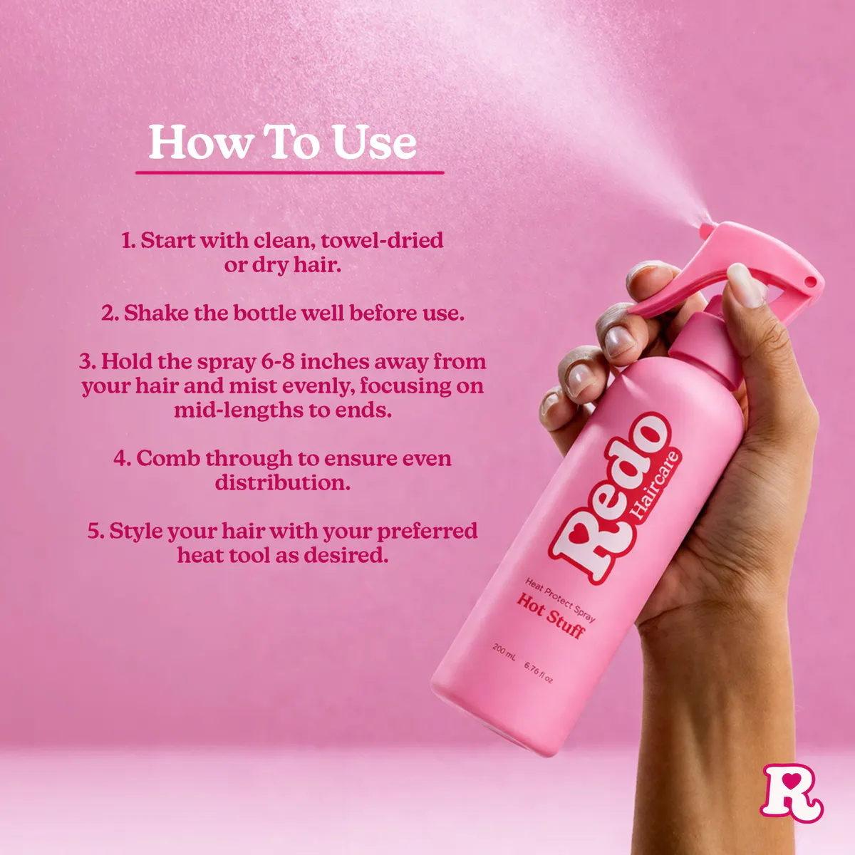 Redo Haircare Hot Stuff Heat Protect Spray 200ml, view 6