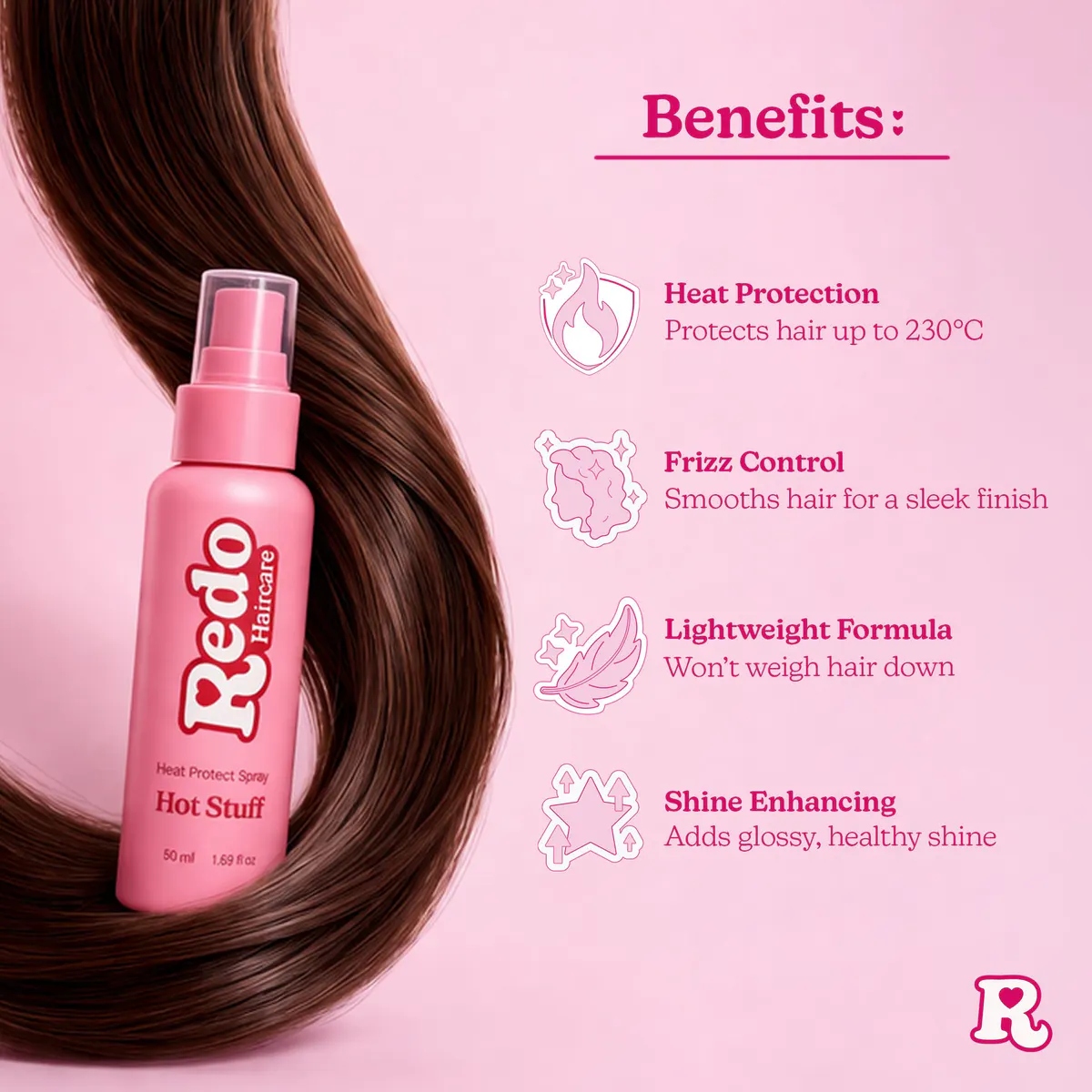 Redo Haircare Hot Stuff Heat Protect Spray 50ml, view 3
