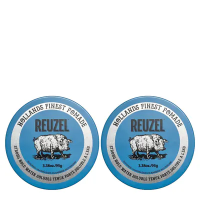 Reuzel Blue High Shine Strong Hold Pomade 95g Duo Bundle