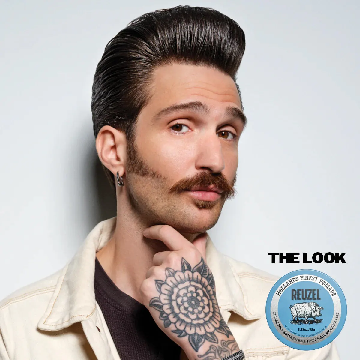 Reuzel Blue High Shine Strong Hold Pomade 95g Trio Bundle, view 2