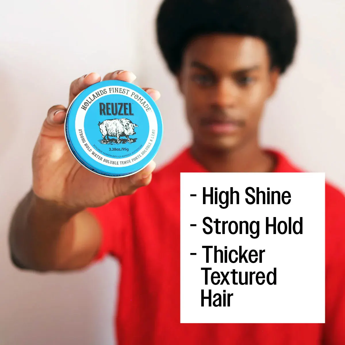 Reuzel Blue High Shine Strong Hold Pomade 95g Trio Bundle, view 5