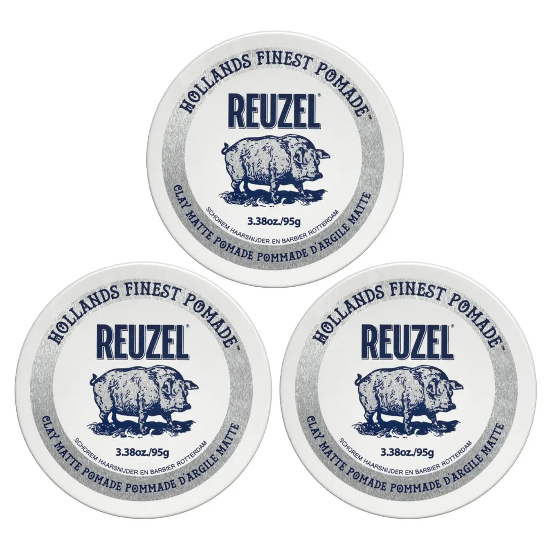 Reuzel Clay Matte Pomade 95g Trio Bundle
