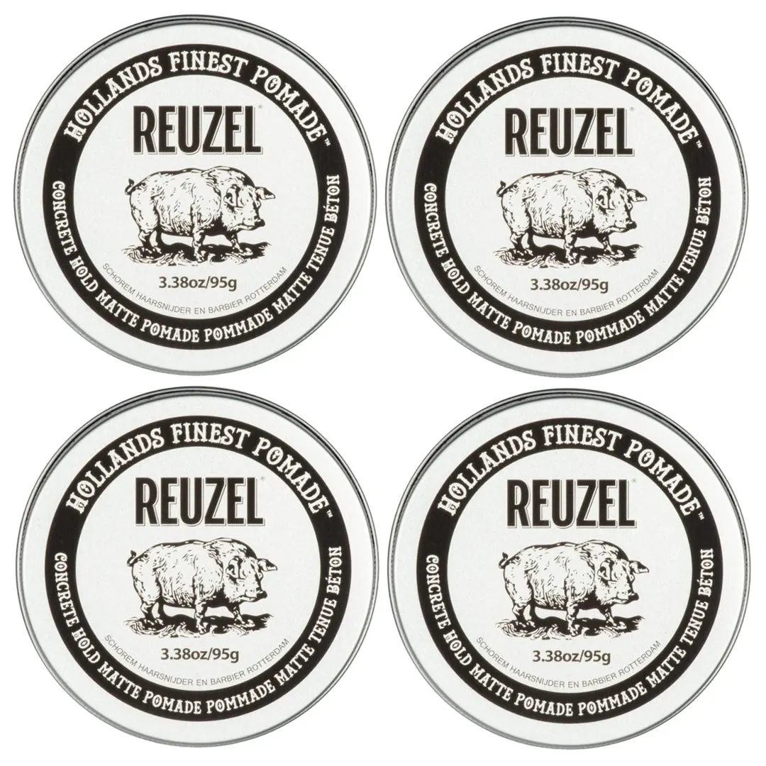 Reuzel Concrete Hold Matte Pomade 95g Quad Bundle