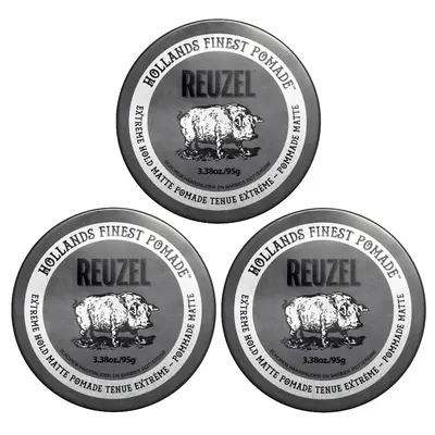 Reuzel Extreme Hold Matte Pomade 95g Trio Bundle