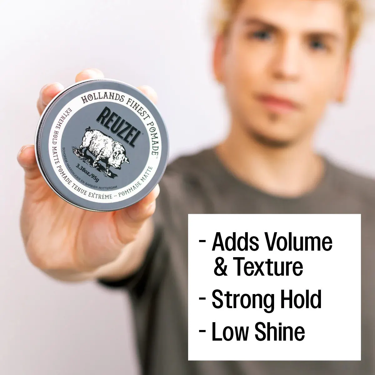 Reuzel Extreme Hold Matte Pomade 95g Duo Bundle, view 5