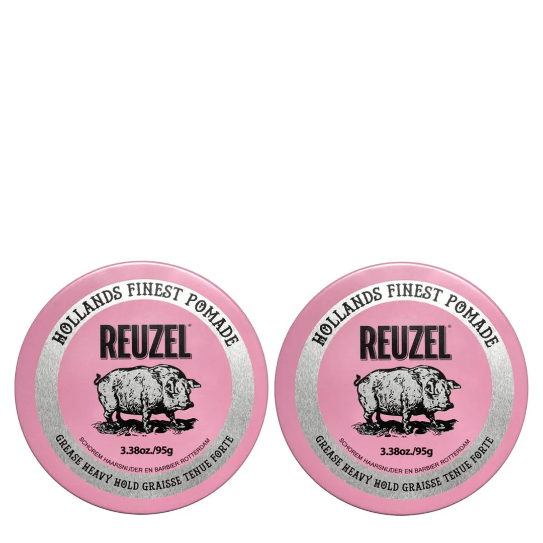 Reuzel Pink Pomade Grease 95g Duo Bundle