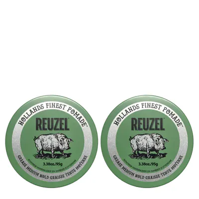 Reuzel Green Grease Medium Hold Pomade 95g Duo Bundle