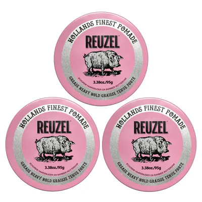 Reuzel Pink Pomade Grease 95g Trio Bundle