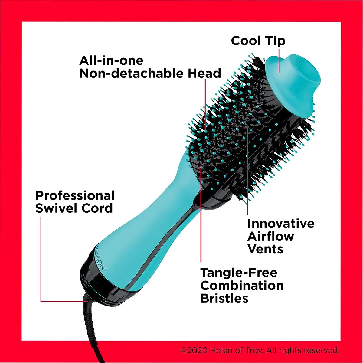 Revlon One-Step Volumiser Original 1.0 Blowout Brush Mint, view 5