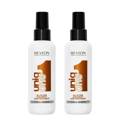 Revlon Professional Coconut Uniq One All In One Hair Treatment 150ml Duo Bundle