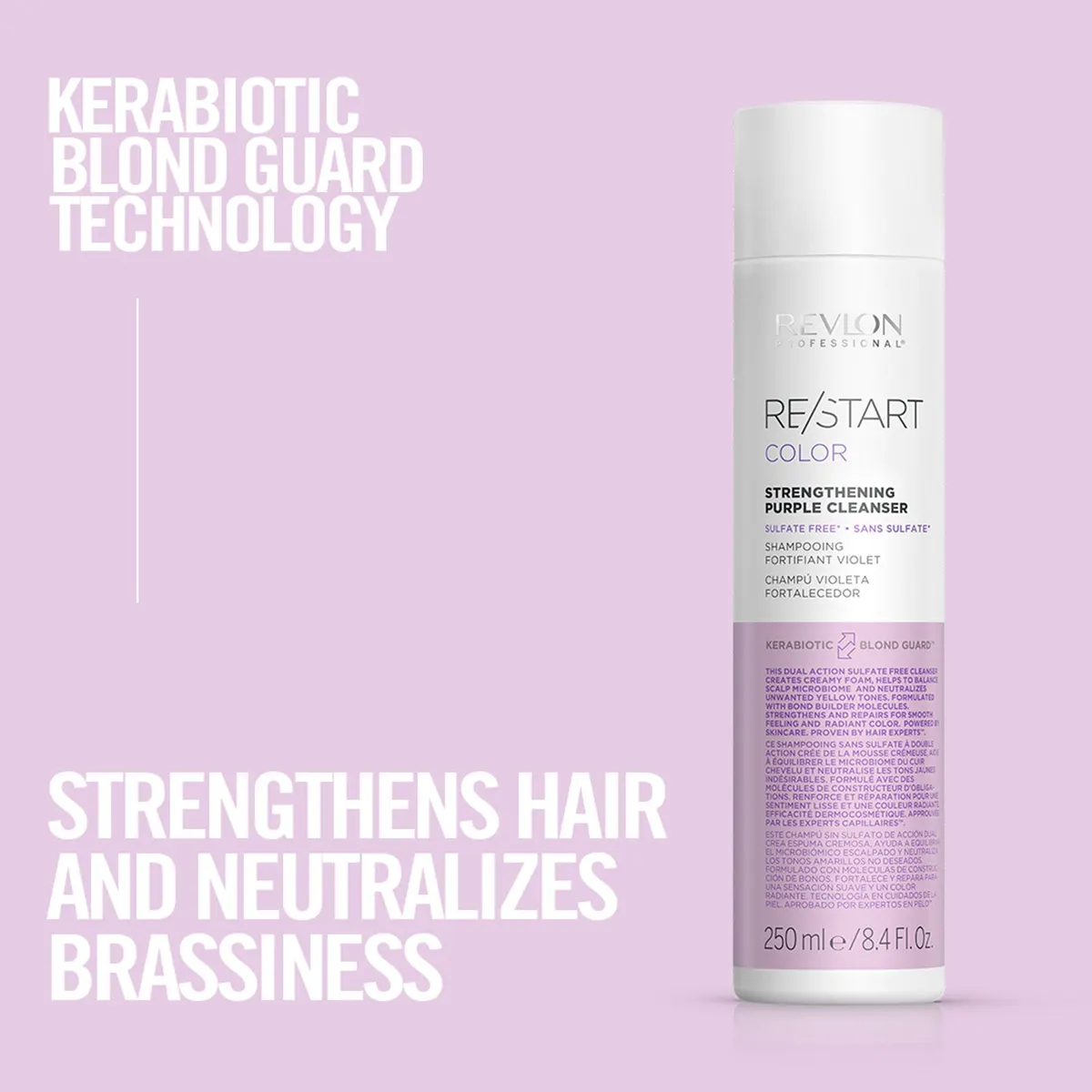 Revlon Professional Restart Color Purple Sulfate Free Cleanser 250ml, view 3