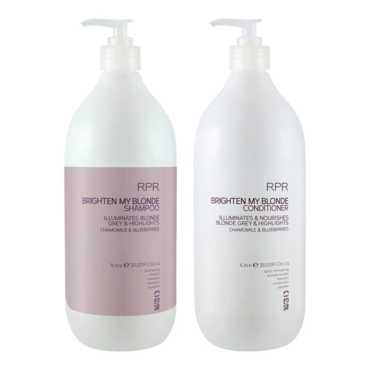 RPR Brighten My Blonde Shampoo and Conditioner 1000ml Duo Bundle