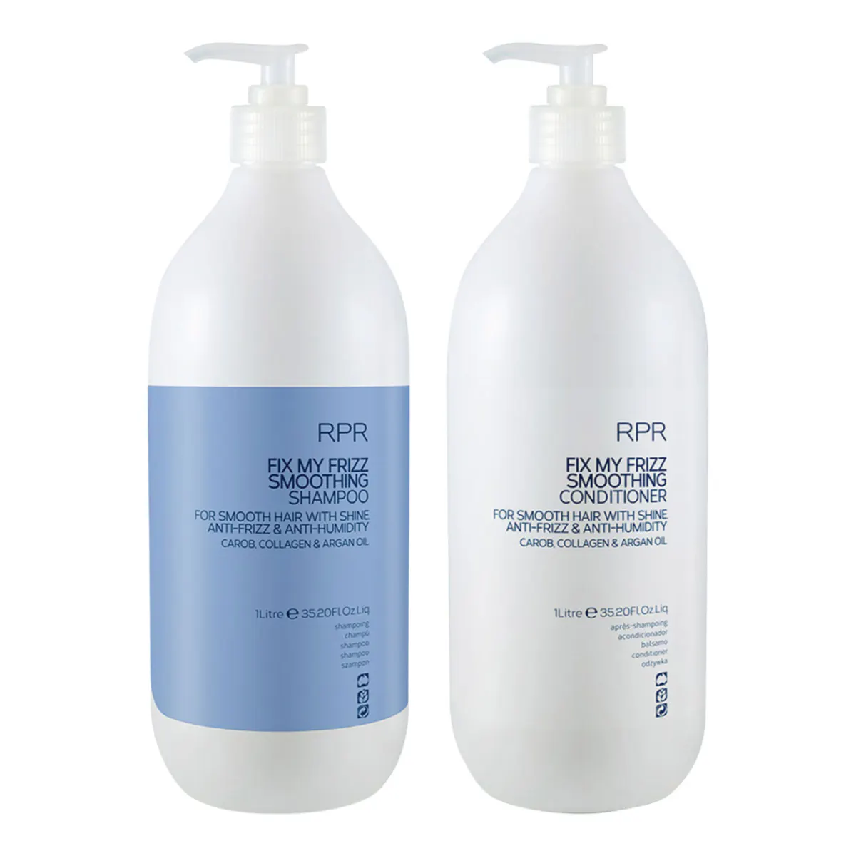 RPR Fix My Frizz Smoothing Shampoo and Conditioner 1000ml Duo Bundle