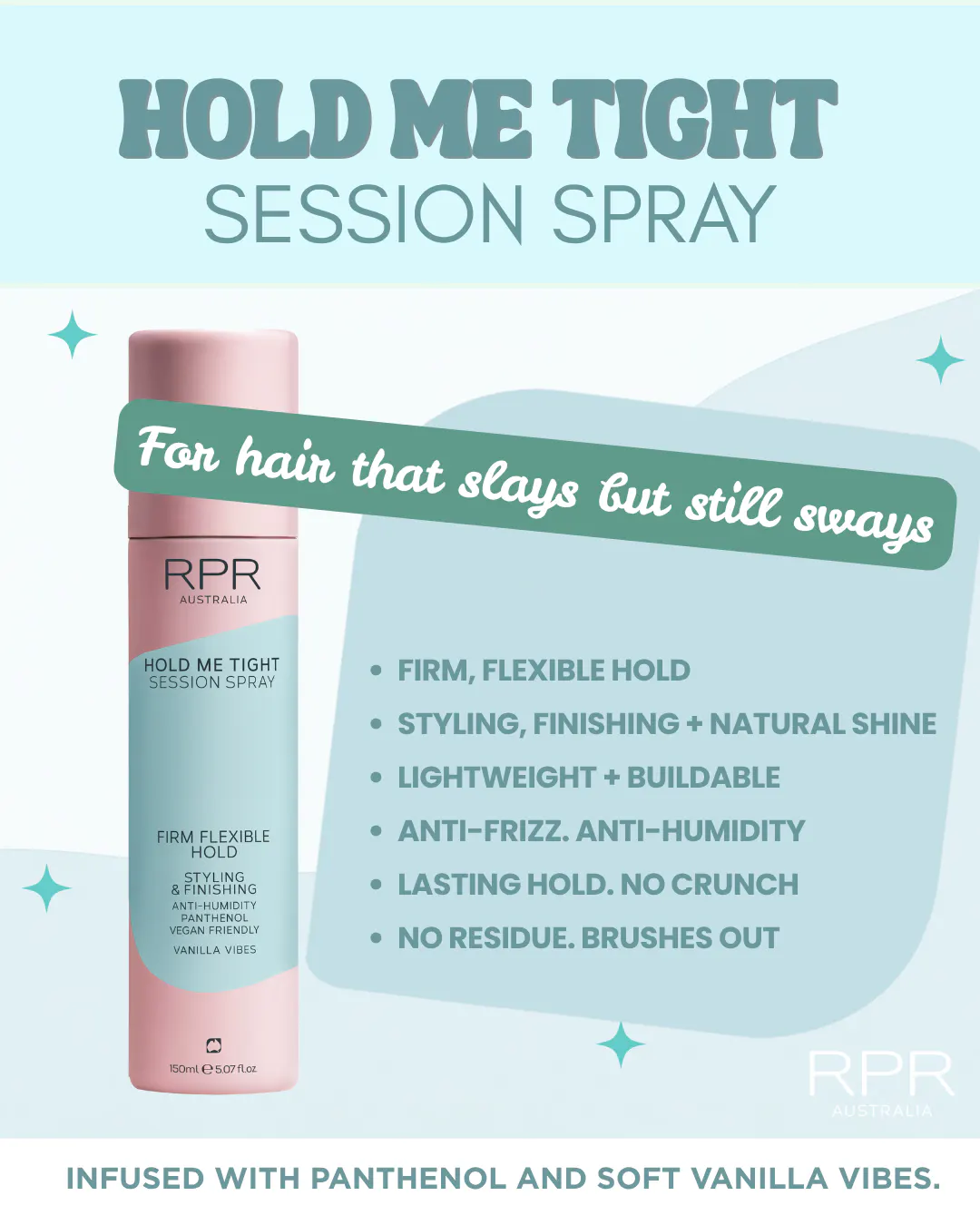 RPR Hold Me Tight Flexible Hold Session Spray 150ml, view 2