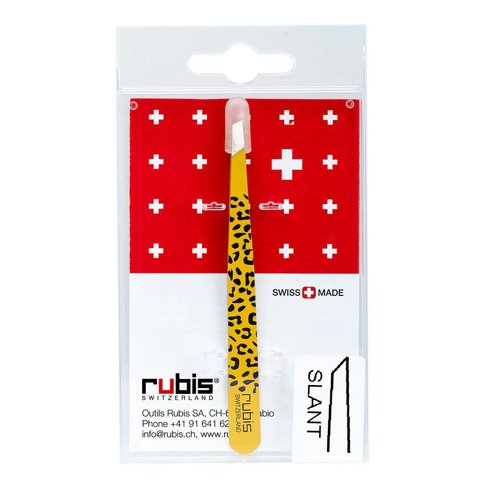 Rubis Slant Tweezer Yellow Leopard, view 2